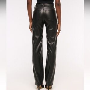 Abercrombie Ultra High Rise 90s Straight Vegan Leather Pants